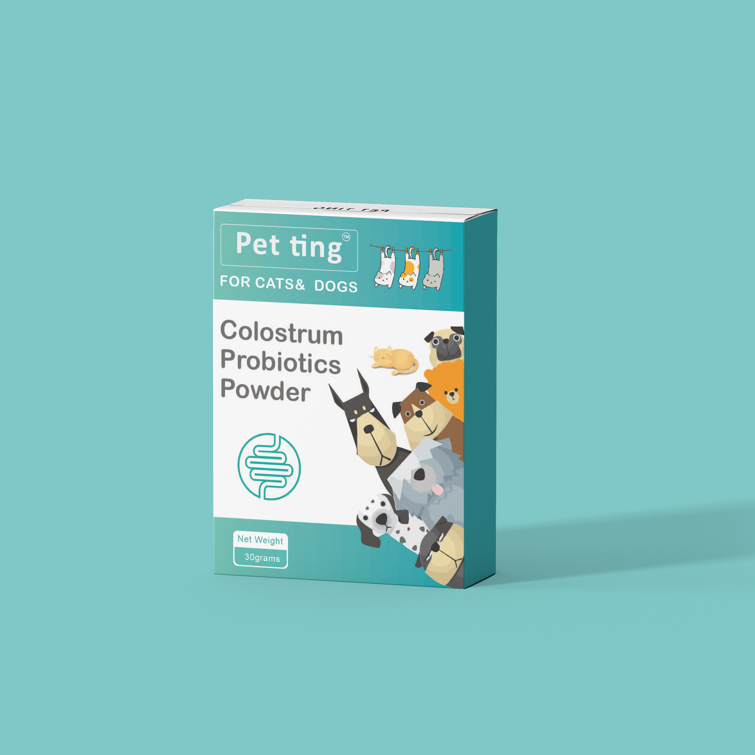 สารเติมแต่งอาหารสัตว์ Multistratic Probiotics ผงโปรไบโอติก Colostrum สำหรับสัตว์เลี้ยง